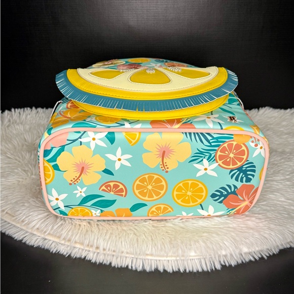 Loungefly Tropical Lemon Floral Mini Backpack - Picture 9 of 12